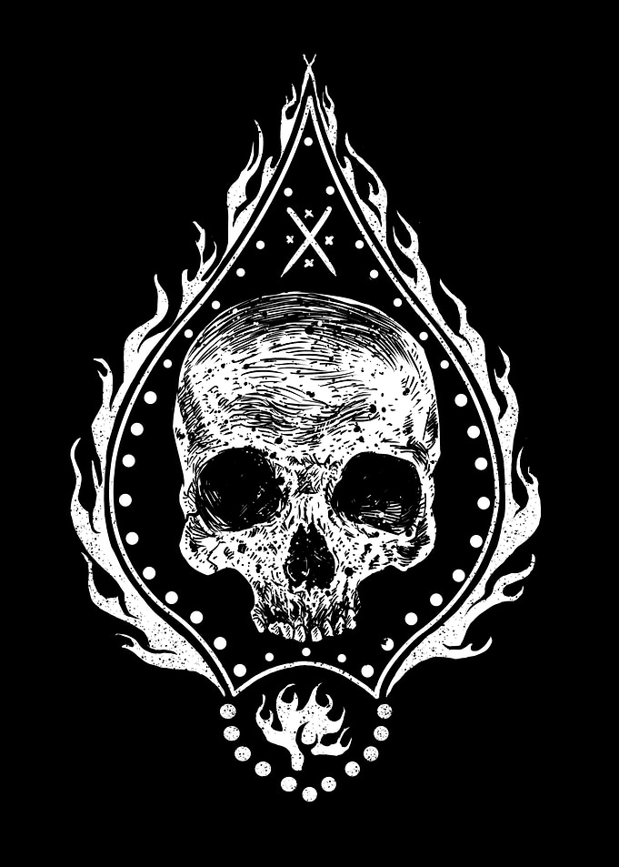 Fire skull