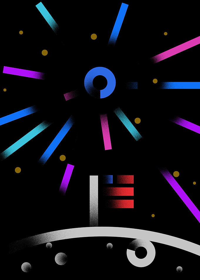 MOON / USA flag / space