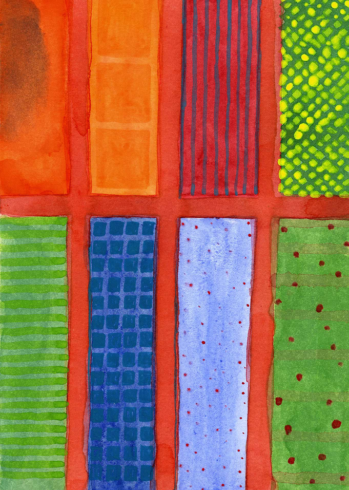 Large rectangle Fields between red Grid