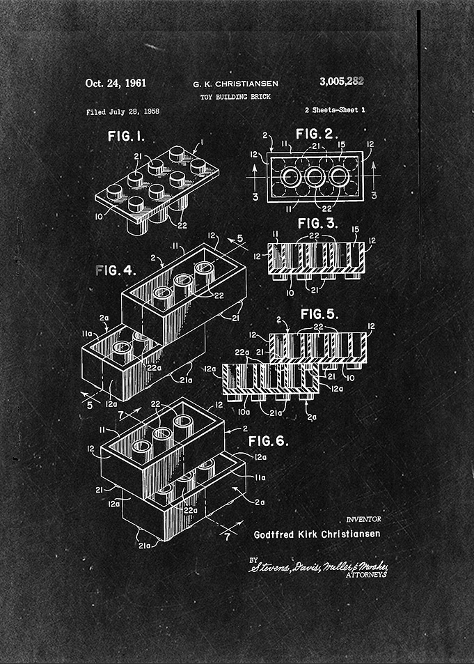 'Toy building brick' - Godtfred Kirk Christiansen