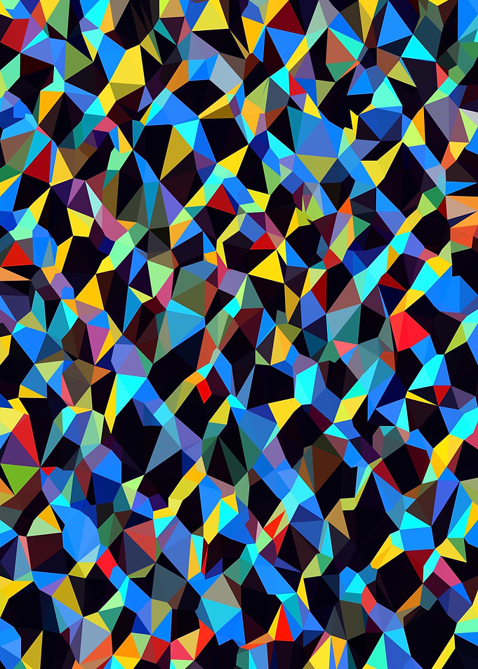 psychedelic geometric triangle polygon pattern abs