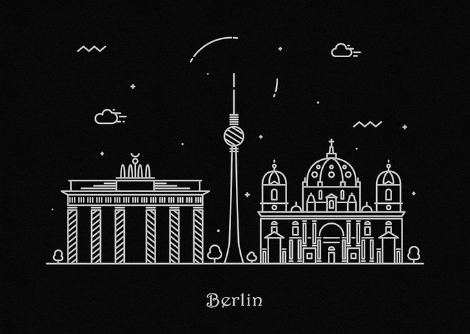 Berlin Skyline Minimal