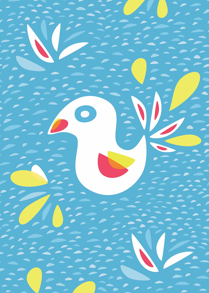 Abstract Bird In Spring
