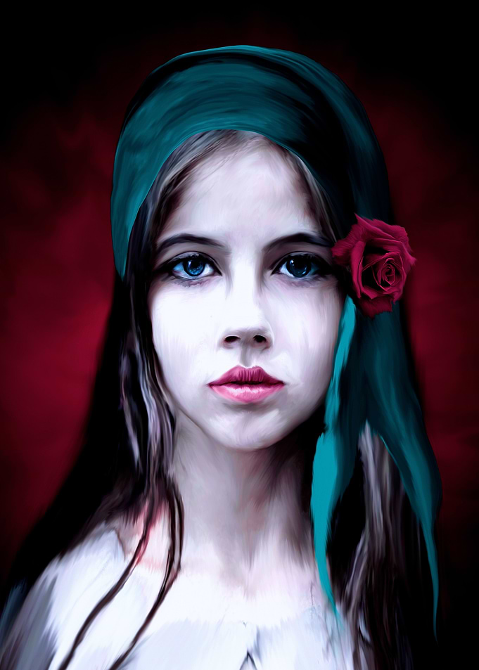 Woman with rose