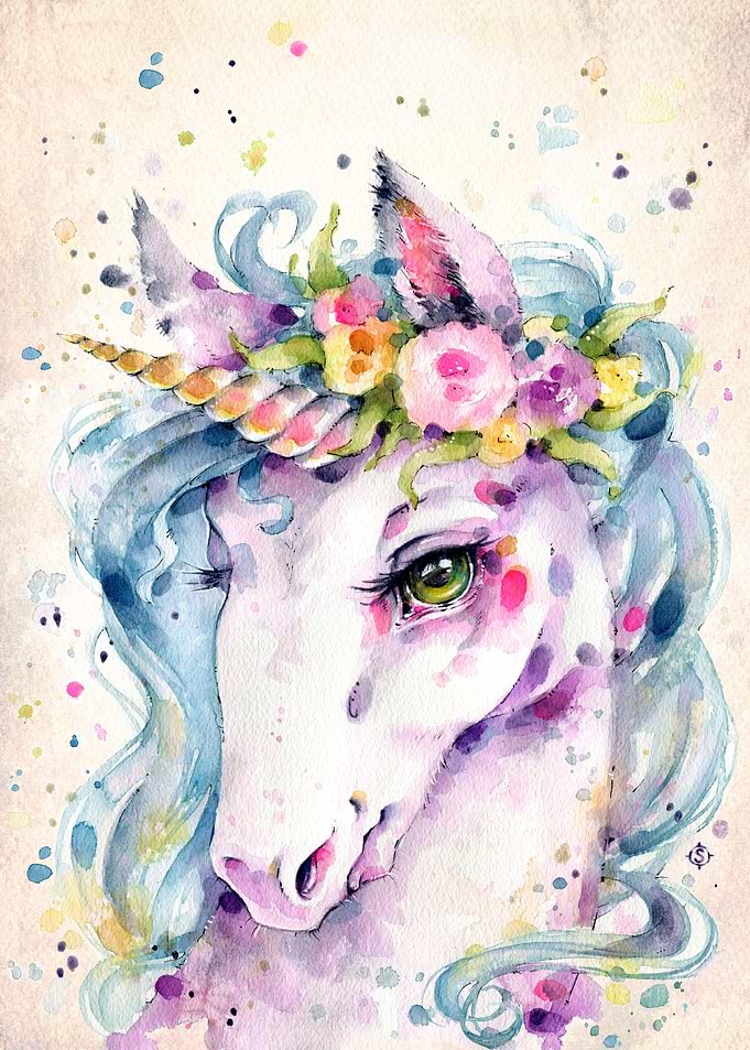 Little Unicorn (Water Colour Art)