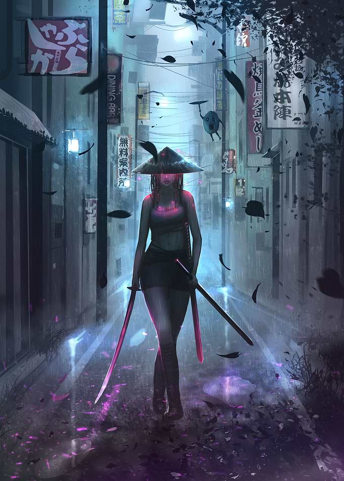 Badass samurai girl