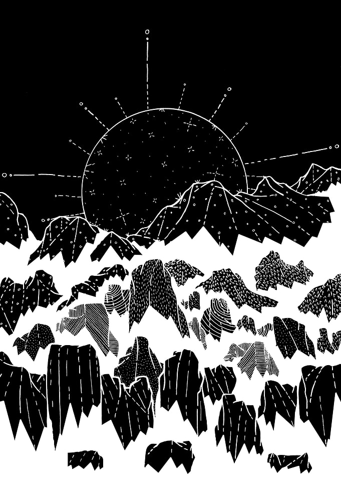 The rocks and the mountain