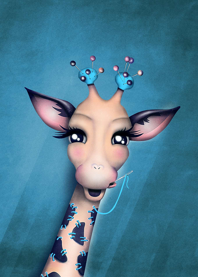 Pin Cushion Giraffe