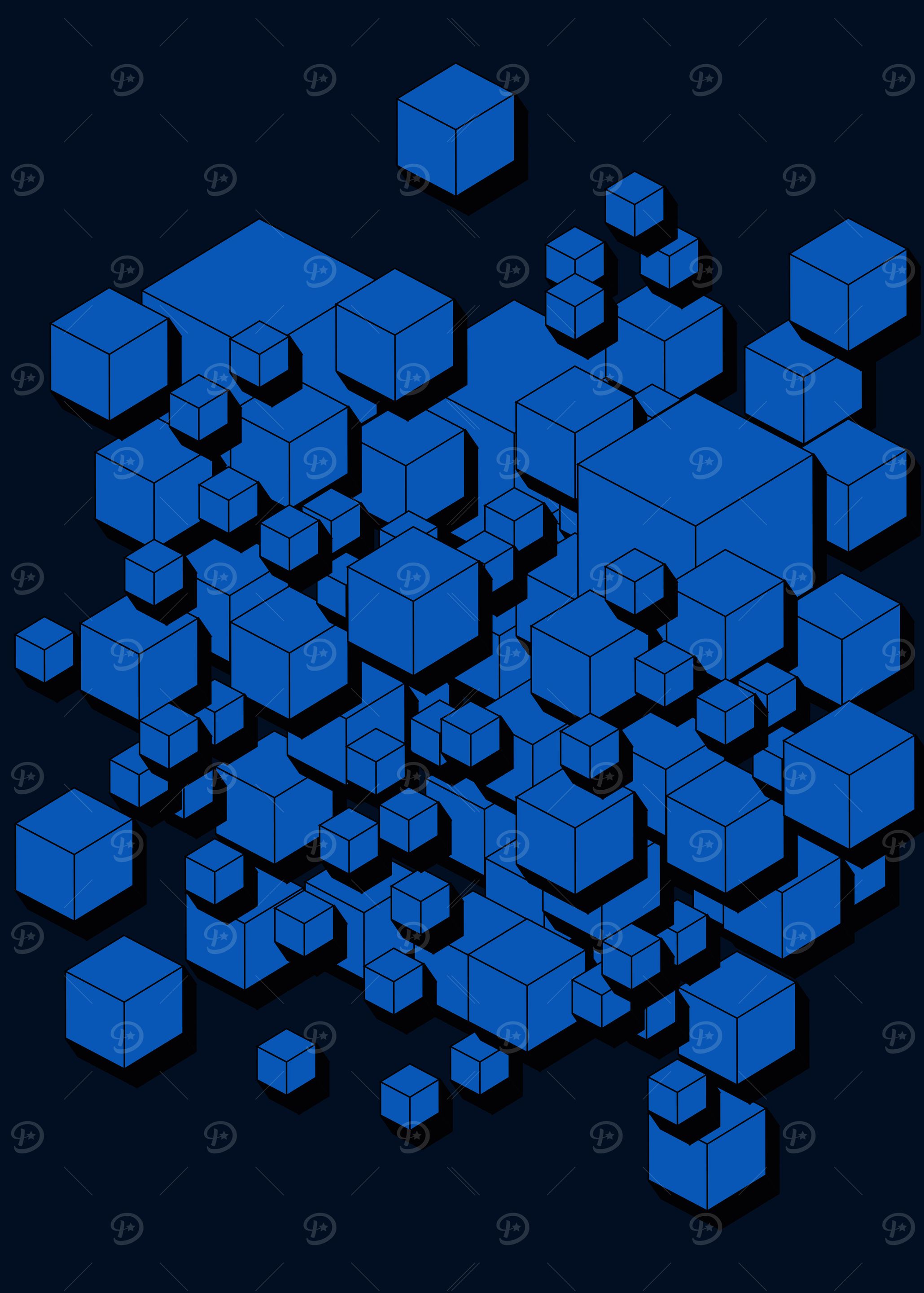 3D Futuristic Cubes