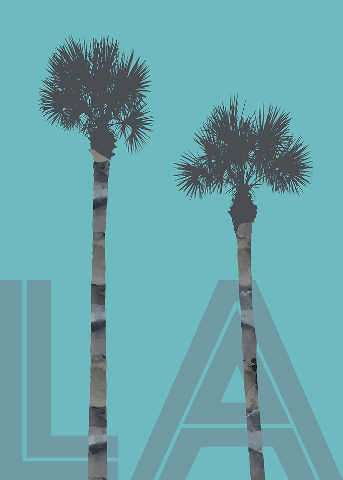 Graphic Art PALM TREES LA