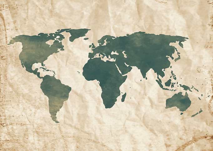 Vintage Map of the World