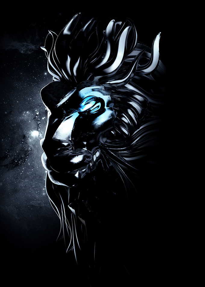 Metal lion head