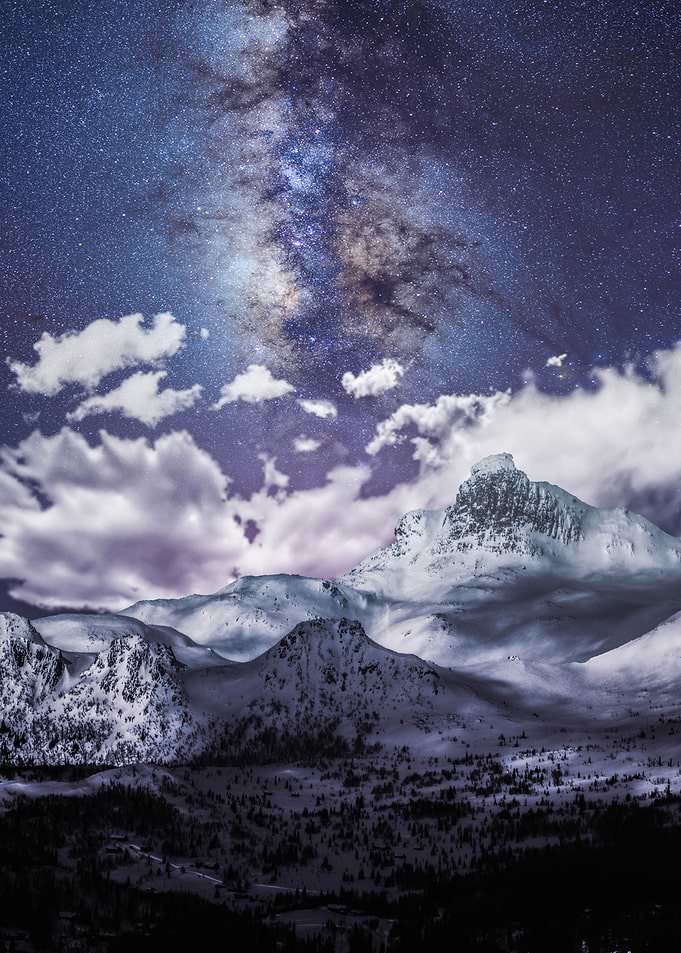 Purple Milky Way Over The