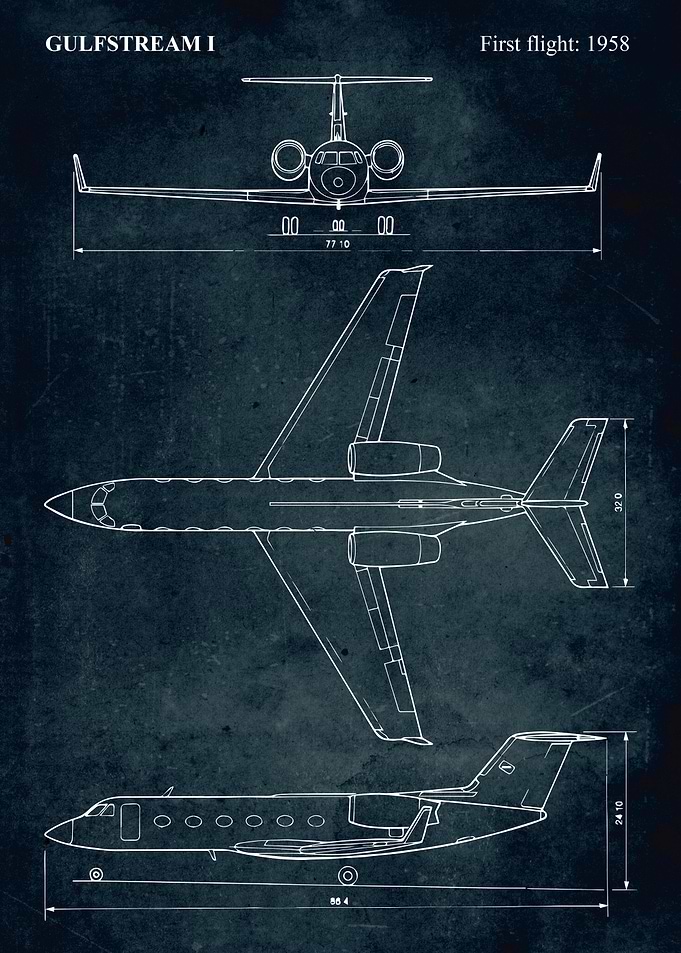 No014 - GULFSTREAM I - First flight 1958