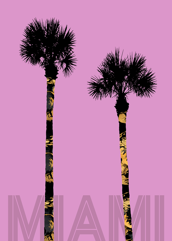 PALM TREES MIAMI pink