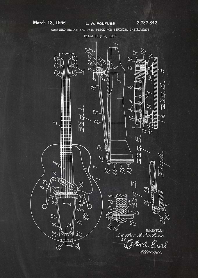 1952 Bridge and Tail - Patent Drawing