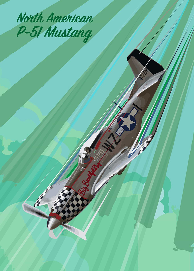 P-51 Mustang Pop Art