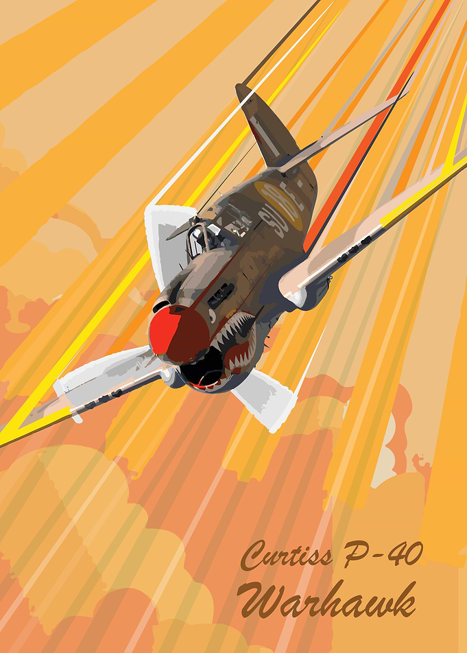 P-40 Warhawk Pop Art