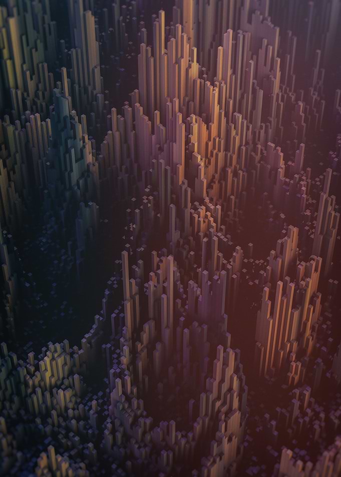 Micro City at Sunset