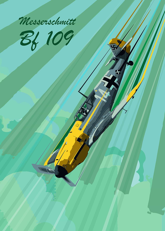 Messerschmitt BF 109 Pop Art
