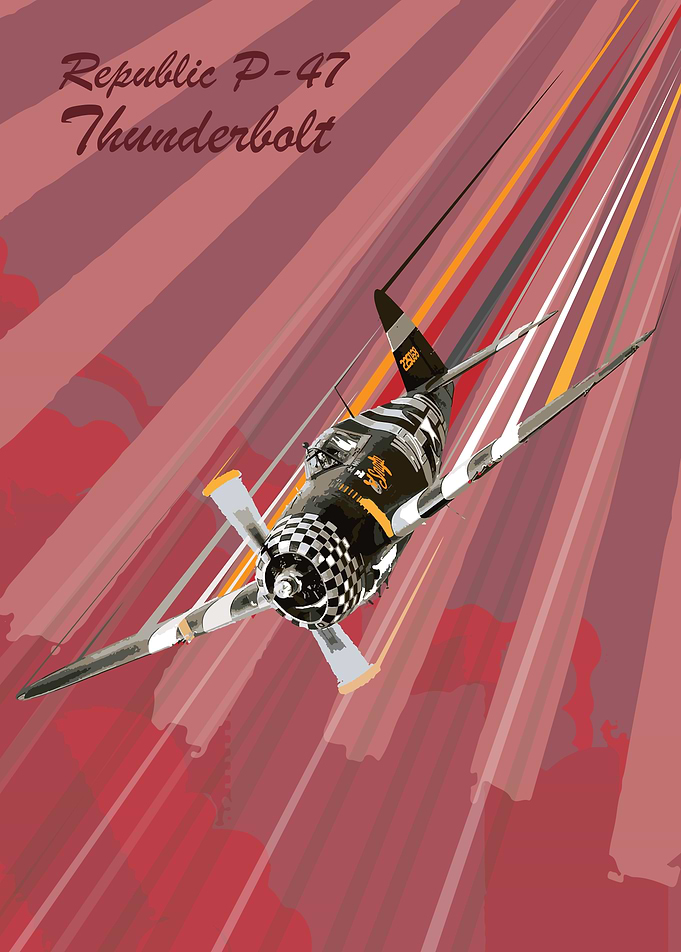 Republic P-47 Thunderbolt Pop Art