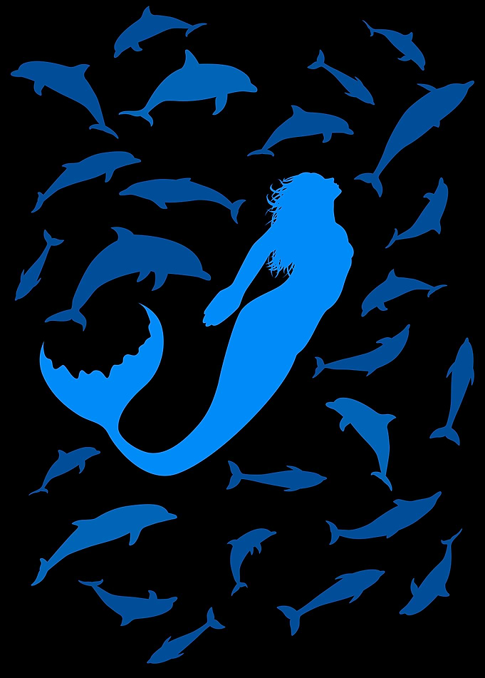 Siren diving dolphins
