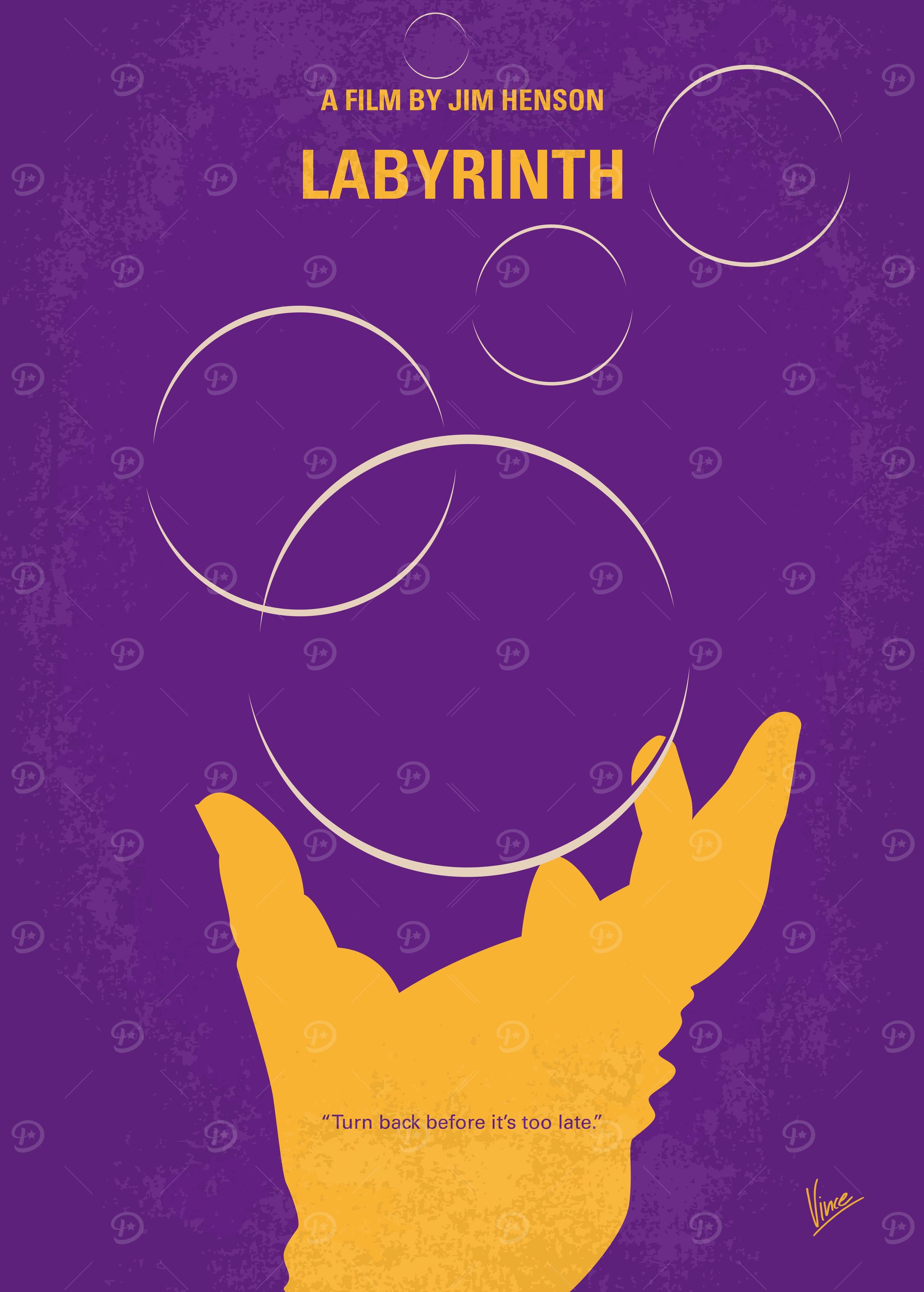 No928 My Labyrinth minimal movie poster