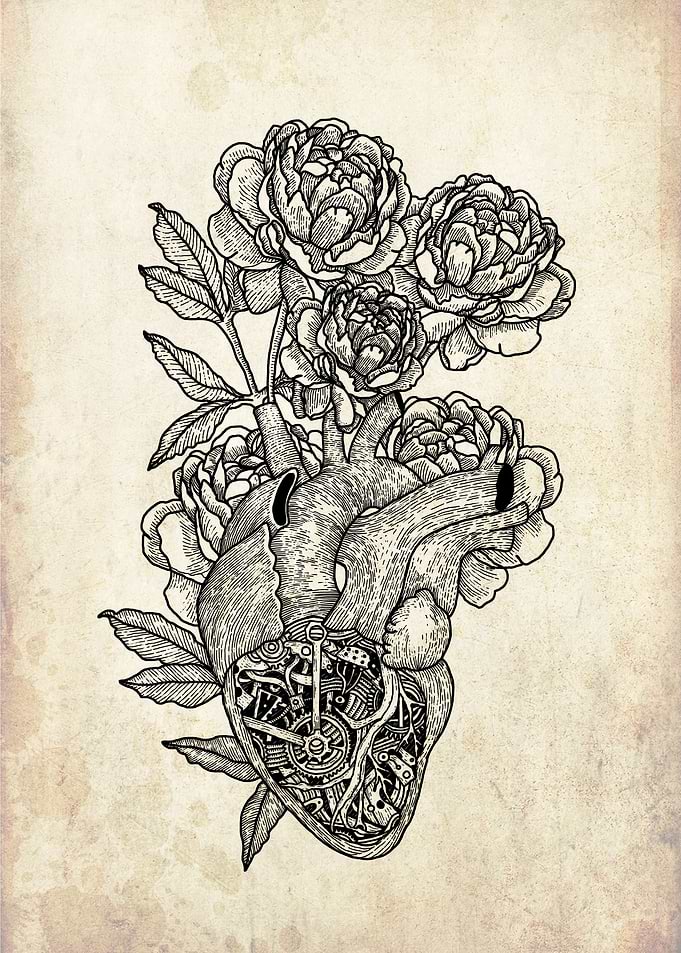 Flower Mechanical Heart