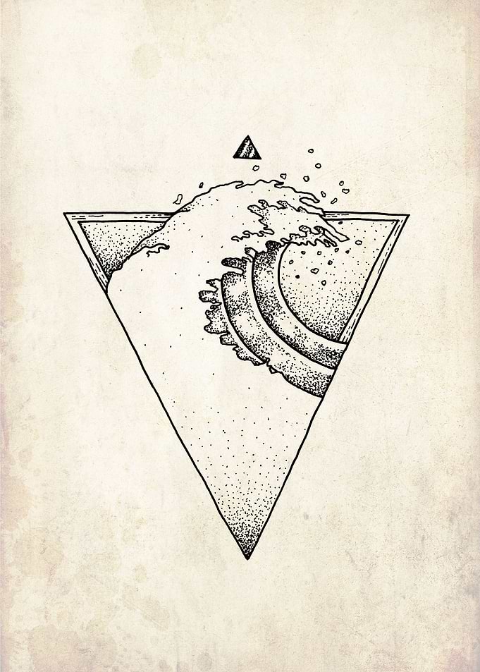 Wave in a Triangle Frame