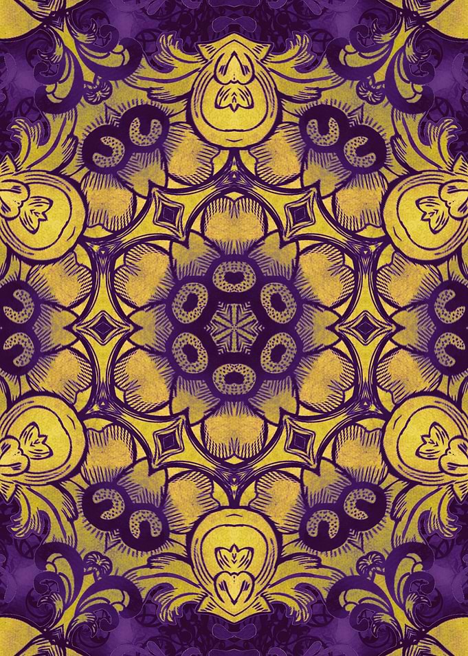 mandala yellow dreams