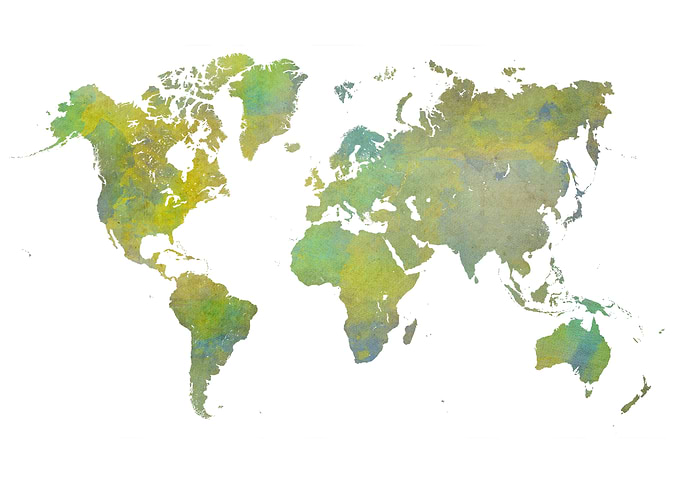 map of the world green