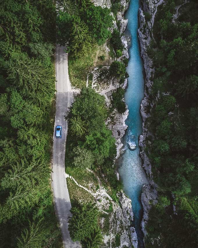 Soča river from above