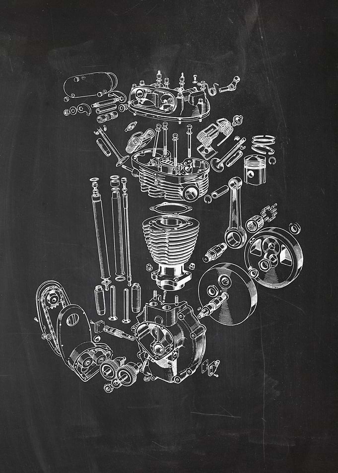 1950's Single Engine - Patent Drawing