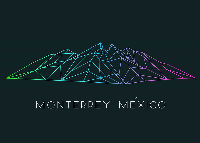 Famous Cerro de la Silla mountain of Monterrey Mex