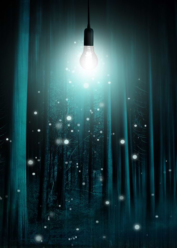 Floating lights room