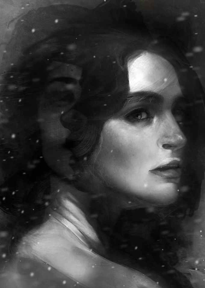 Woman in dark