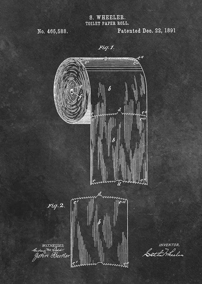 1891 Wheeler Toilet paper roll