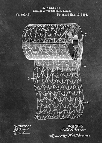 1893 Wheeler Process of ornamenting paper