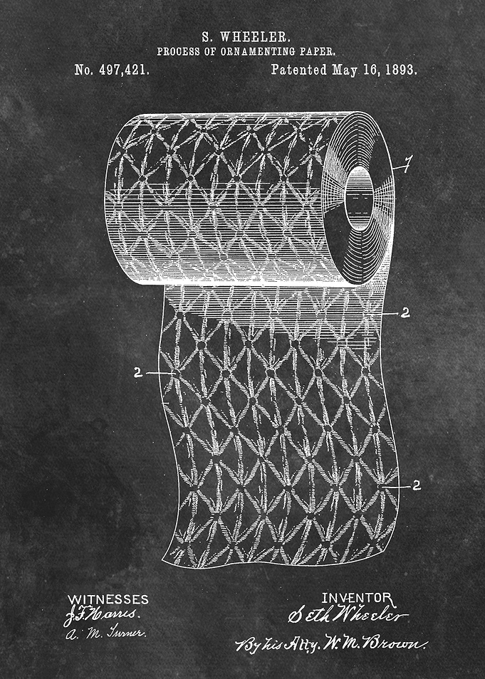 1893 Wheeler Process of ornamenting paper