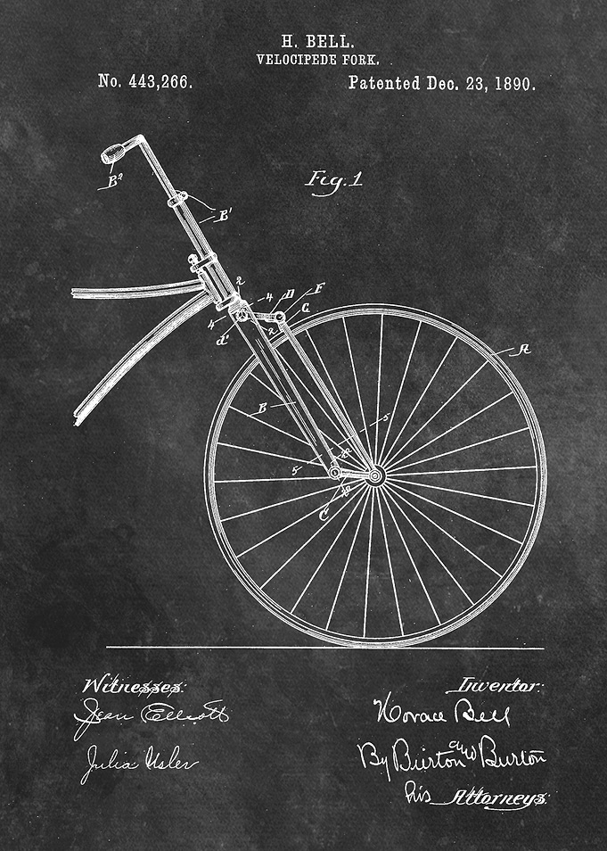 1890 Bell Velocipede fork