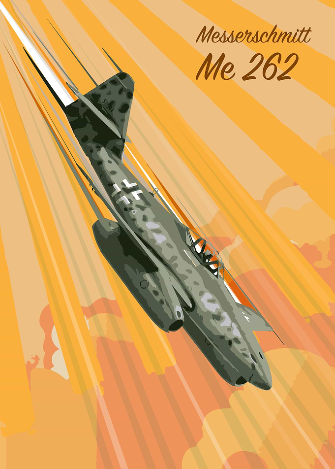 Messerschmitt ME 262 pop Art