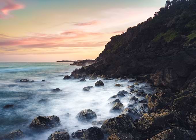 Misty ocean