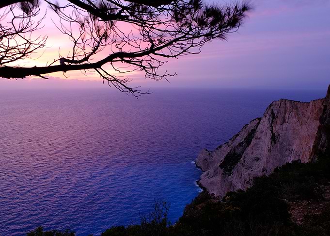 From the standing point in Zakynthos Island