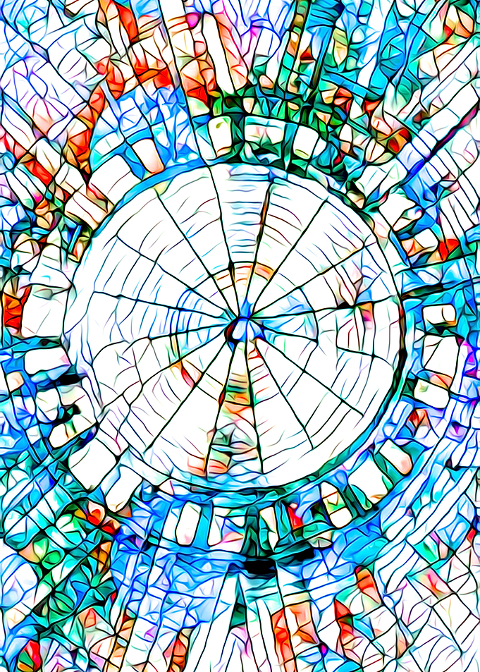 Glass stain mosaic 5 - circle