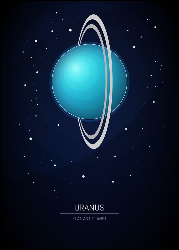 Uranus - Flat Art Planet
