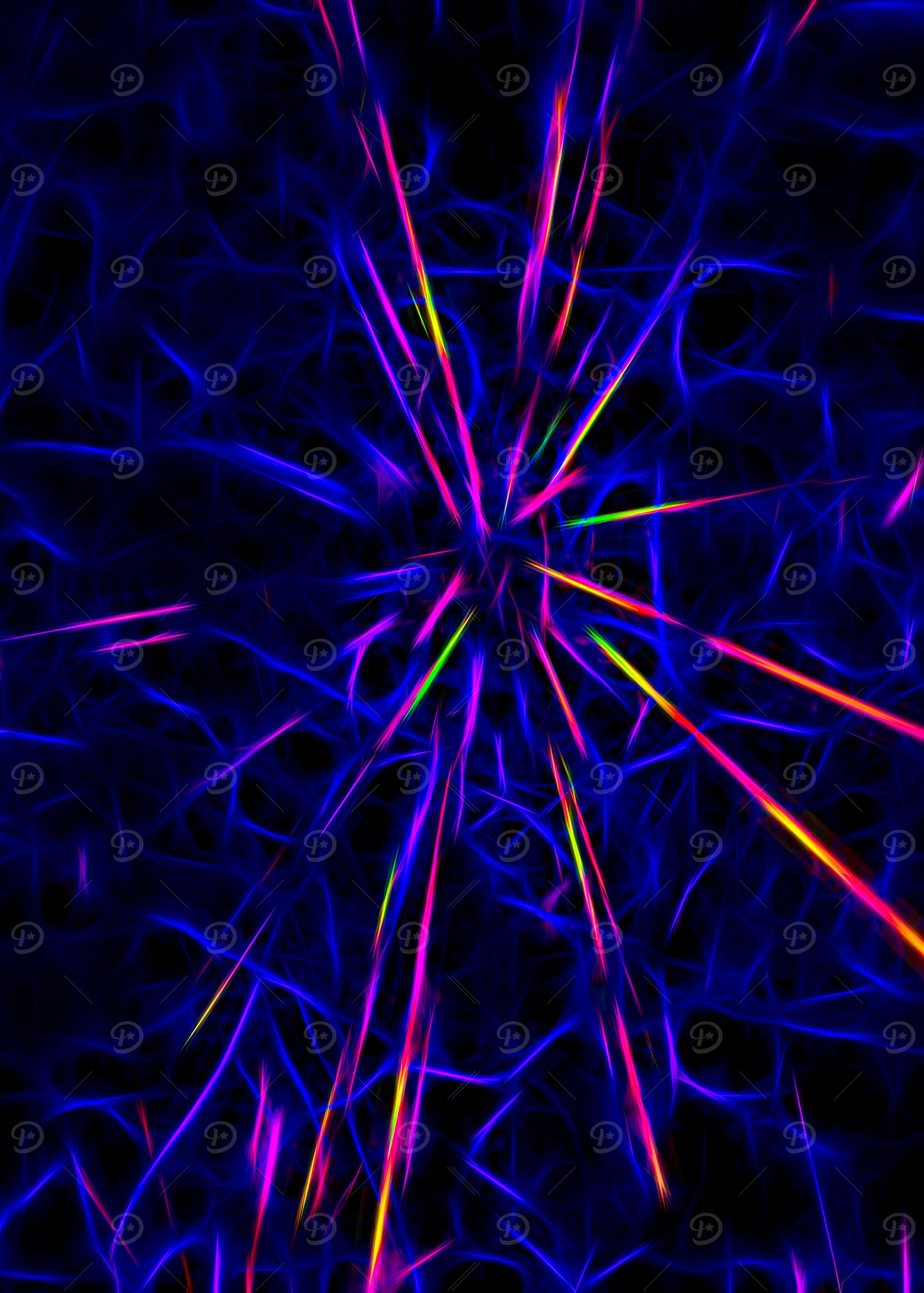 Neon lightning star