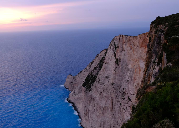 Sunset view in Zakynthos Island