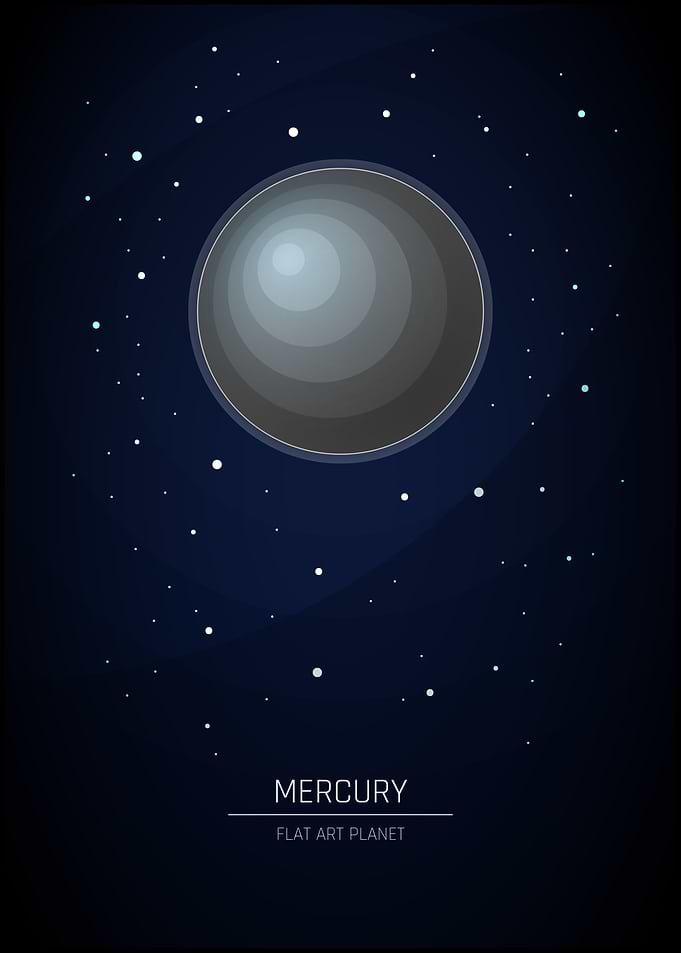 Mercury - Flat Planet Art