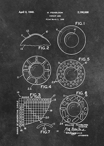 1938 Feinbloom Contact Lens patent