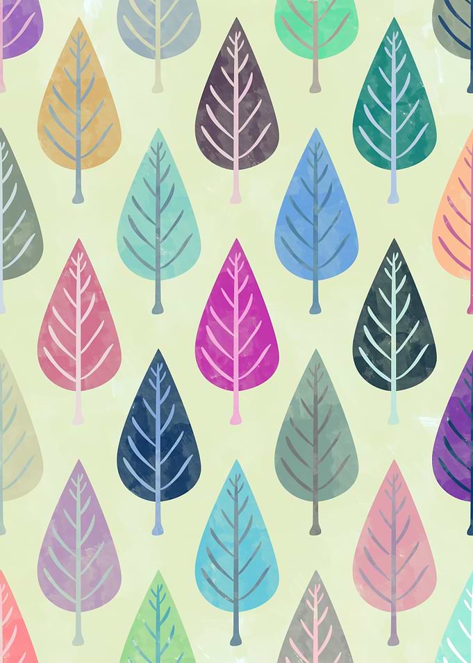 Watercolor Forest Pattern